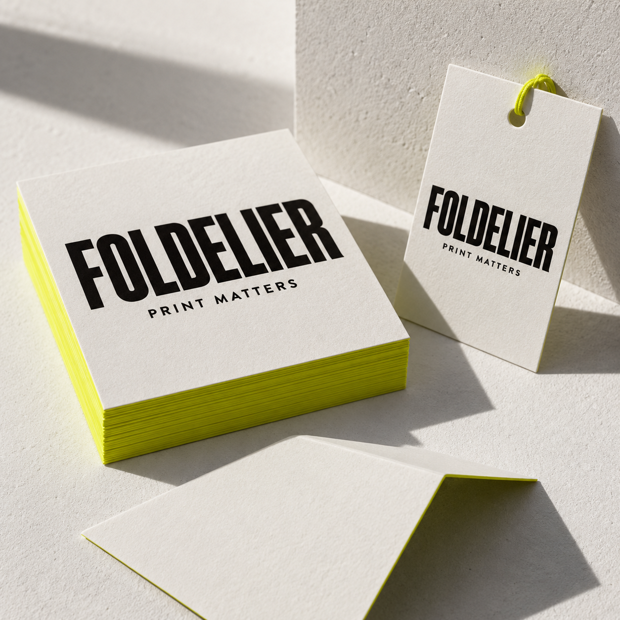 Cards & tags — illustrative studio study